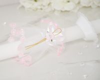 Biały stroik na świece do chrztu, komunii + okapnik SS-04