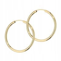 PIĘKNE ZŁOTE KOLCZYKI Damskie KÓŁKA 25mm pr. 333 KOŁA KREOLKI RING 8k