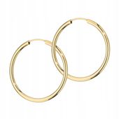 PIĘKNE ZŁOTE KOLCZYKI Damskie KÓŁKA 25mm pr. 333 KOŁA KREOLKI RING 8k