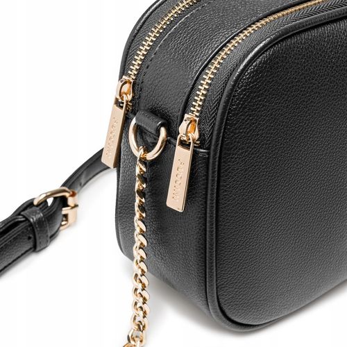 Torebka Damska Crossbody Prostokątna PUCCINI Z Łańcuszkiem Czarna BML058M-1 na Arena.pl