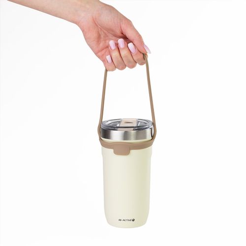 Kubek Termiczny Termos Duży 550Ml Na Herbatę Kawę Napój Podróżny Biały na Arena.pl