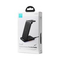 Ładowarka indukcyjna Joyroom czarna 3w1 USB typ C Quick Charge 3.0