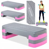 STEP do ćwiczeń fitness AEROBIKU 3 stopnie SAPPHIRE SG-048 modułowy PODEST