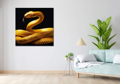 Obraz 100x100cm Złoty Wąż na Arena.pl