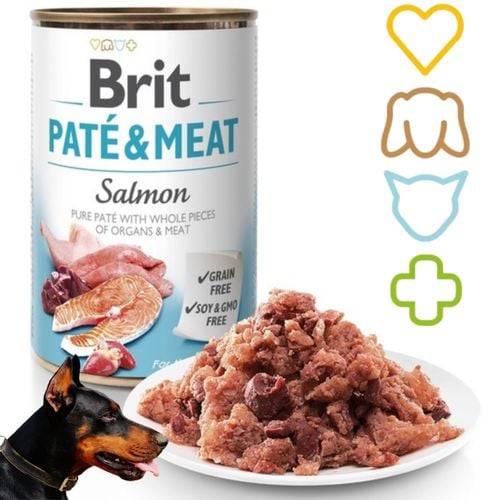 mokra karma dla psa brit pate & meat salmon 400 g z łososiem bezzbożowa na Arena.pl