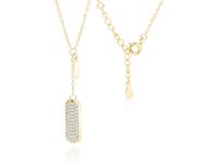 Pozłacany srebrny naszyjnik gwiazd celebrytka nieśmiertelnik białe cyrkonie srebro 925 Z1847NG_W