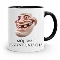 Kubek Czarny Prezent Dla Brata Przystojniacha Z Nadrukiem Ze Zdjęciem