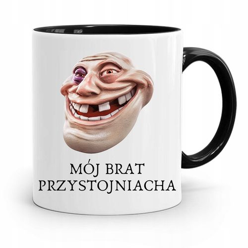 Kubek Czarny Prezent Dla Brata Przystojniacha Z Nadrukiem Ze Zdjęciem na Arena.pl