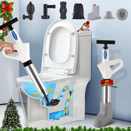 Tłok do toalety zestaw do udrażniania WC z uchwytem i 4 głowicami na Arena.pl