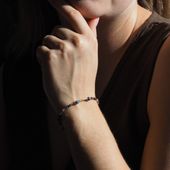 Bransoletka znak zodiaku panna - mix kamieni i srebro złocone