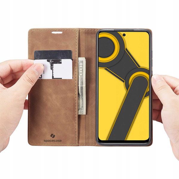 Spacecase Wallet Redmi Note 9S/9 Pro Light Brown zdjęcie 14