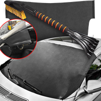 Mata Antyszronowa Na Szybę Do Samochodu Osłona Skrobaczka Ze Szczotką 65CM