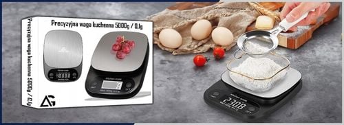 WAGA KUCHENNA ELEKTRONICZNA 5000g 0,1g WYŚWIETLACZ LCD PRECYZYJNA na Arena.pl