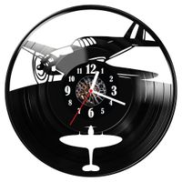 Zegar ścienny z płyty winylowej Samolot 1325.14