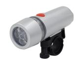 Lampka do roweru przednia srebrna - 5 super white LED
