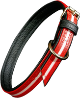 Obroża skórzana lumino, czerwona, rozmiar 2.5cm x 50 cm