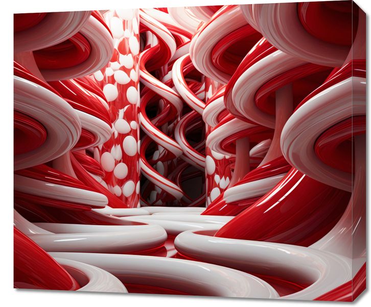 Obraz 70x60cm Czerwone Wiry zdjęcie 1