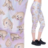 Legginsy 3/4 fullprint EMOJI MONKEYS