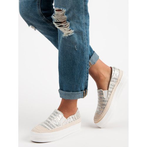 Srebrne Trampki Espadryle r.40 na Arena.pl
