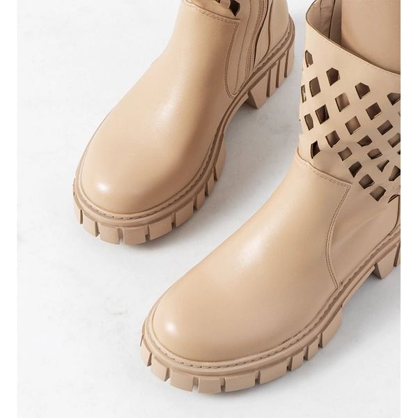 Beżowe botki r.36 zdjęcie 2