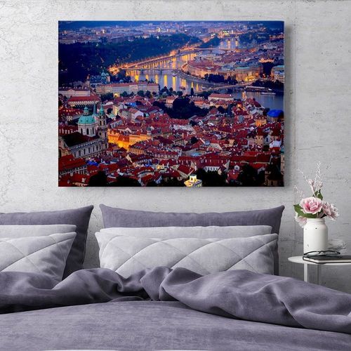 Obraz na płótnie - Canvas, Praga o zmroku 60x40 na Arena.pl