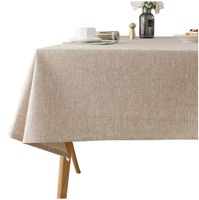 Obrus BEŻOWY PŁÓCIENNY na stół 140x240cm NATURALNY kolor ELEGANCKI BOHO
