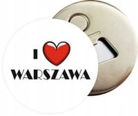 Otwieracz DO PIWA z magnesem pamiątka I LOVE WARSZAWA różne miasta