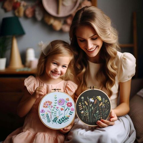 ZESTAW DO HAFTOWANIA 3 SZT HAFT DIY 16x IGŁA OBRĘCZ 20 CM WZORY VIDEO na Arena.pl