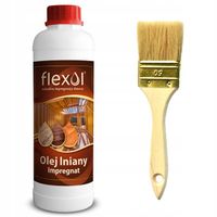 Olej lniany impregnat do drewna 100% naturalny 1L