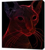 Obraz 60x70cm Cyfrowa Kocica