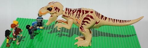 KLOCKI DINOZAUR T-REX DŹWIĘKI RUCHOMA FIGURKA na Arena.pl