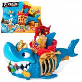 ZABAWKA DLA DZIECI OKRĘT PIRACKI KRÓL WYSPY REKINÓW KAPITAN SHARK + SKARB