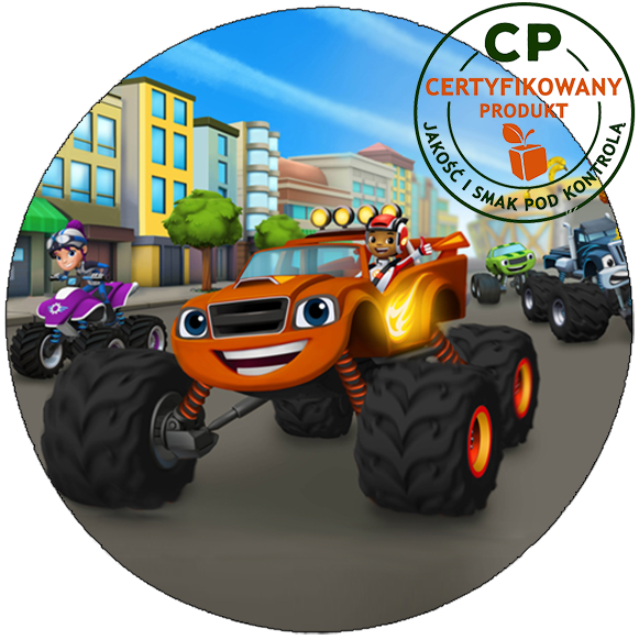 Opłatek na tort Blaze i Megamaszyny zdjęcie 1