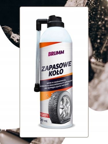 KOŁO ZAPASOWE USZCZELNIACZ DO OPON W SPRAYU BRUMM ŁATWE ZASTOSOWANIE 500 ml na Arena.pl