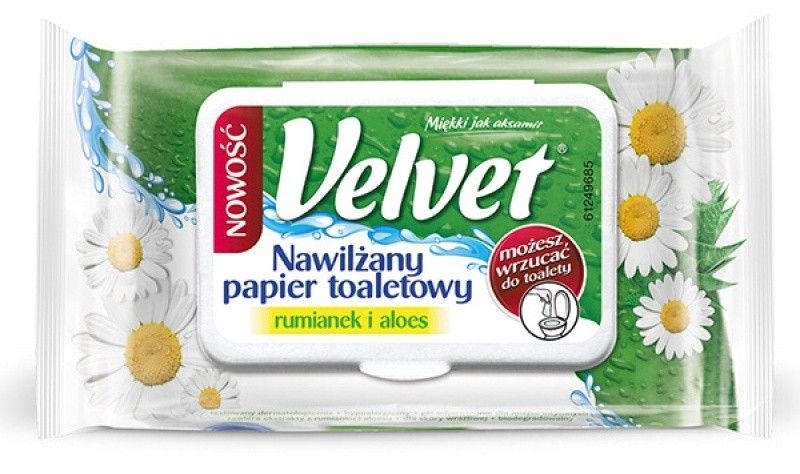 Velvet Nawilżany papier toaletowy rumianek i aloe vera 42 szt na Arena.pl