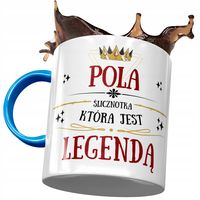 Kubek Błękitny Dla Poli Koleżanki Przyjaciółki Z Nadrukiem Ze Zdjęciem