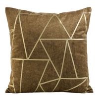 POSZEWKA WELUR VELVET LAMÓWKA 45X45 CM BRĄZOWA