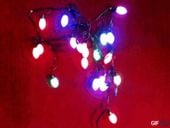 Lampki choinkowe duże jajowate kulki 20LED wielobarwne