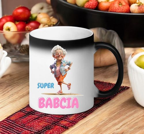 KUBEK MAGICZNY Z NADRUKIEM PREZENT NA DZIEŃ BABCI URODZINY BABCIA na Arena.pl
