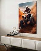2 x Obraz 120x80 samochody motor cross quad yamaha gryzli enduro abstrakcja