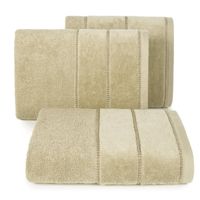 Ręcznik bawełniany z welurową bordiurą MARI 50x90 beżowy