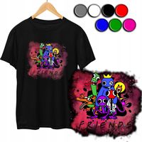 KOSZULKA DZIECIĘCA T-SHIRT Z NADRUKIEM - RAINBOW FRIENDS KOLOR - XXS 98-104