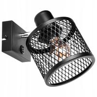 Kinkiet Szpak czarny, srebrny E27 60 W