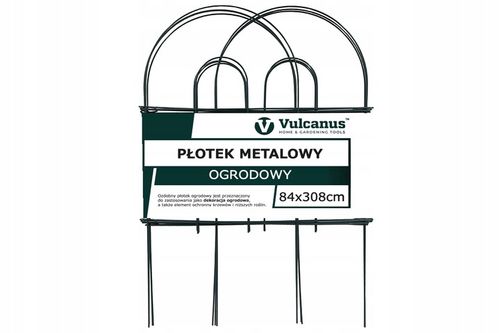 Ozdobny Płotek Ogrodowy 83cm Metal Rabatowy Do Ochrony Krzewów Roślin 308cm na Arena.pl
