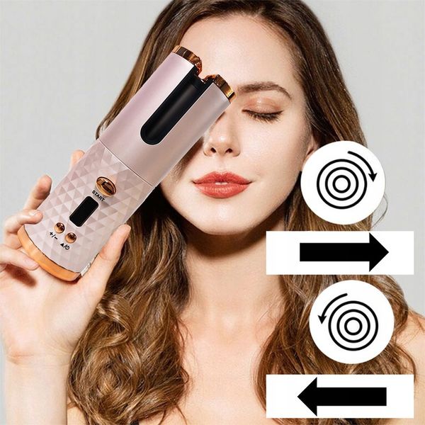 CERAMICZNA Lokówka automatyczna do włosów OBROTOWA fale loki 3000 mAh timer zdjęcie 11