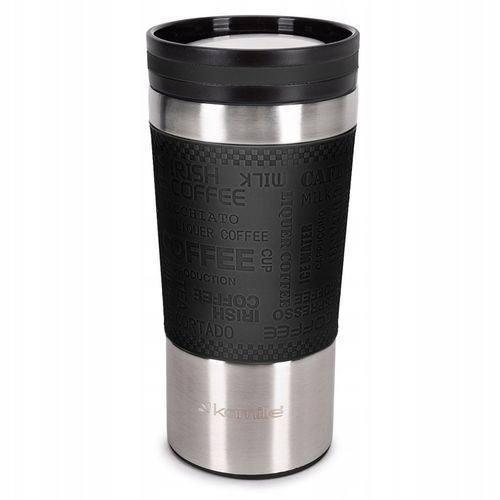 KUBEK TERMICZNY stalowy TERMOS do kawy herbaty szczelny KAMILLE 380ml na Arena.pl