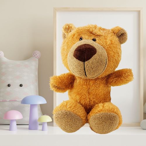 DLA DZIECI PLUSZOWA MASKOTKA  MIŚ Z PRZYSSAWKĄ BRĄZOWY na Arena.pl