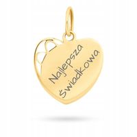 ZŁOTA ZAWIESZKA WISIOREK SERCE Z GRAWEREM 585