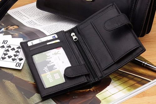 SKÓRZANY Męski Portfel ROZBUDOWANY Miękka Skóra na Arena.pl