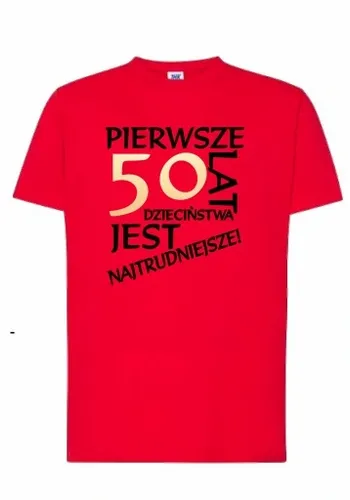 KOSZULKA MĘSKA PIERWSZE 30 40 50 60 70 URODZINY na Arena.pl